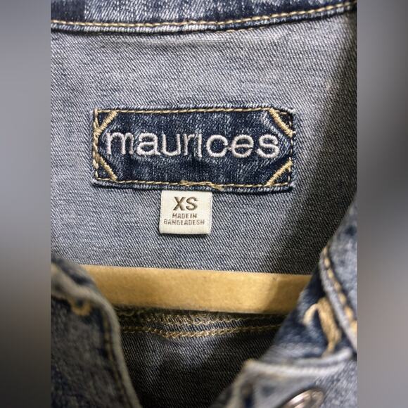 NWT Maurices Blue Denim Vest Size XS NWT - Picture 2 of 4